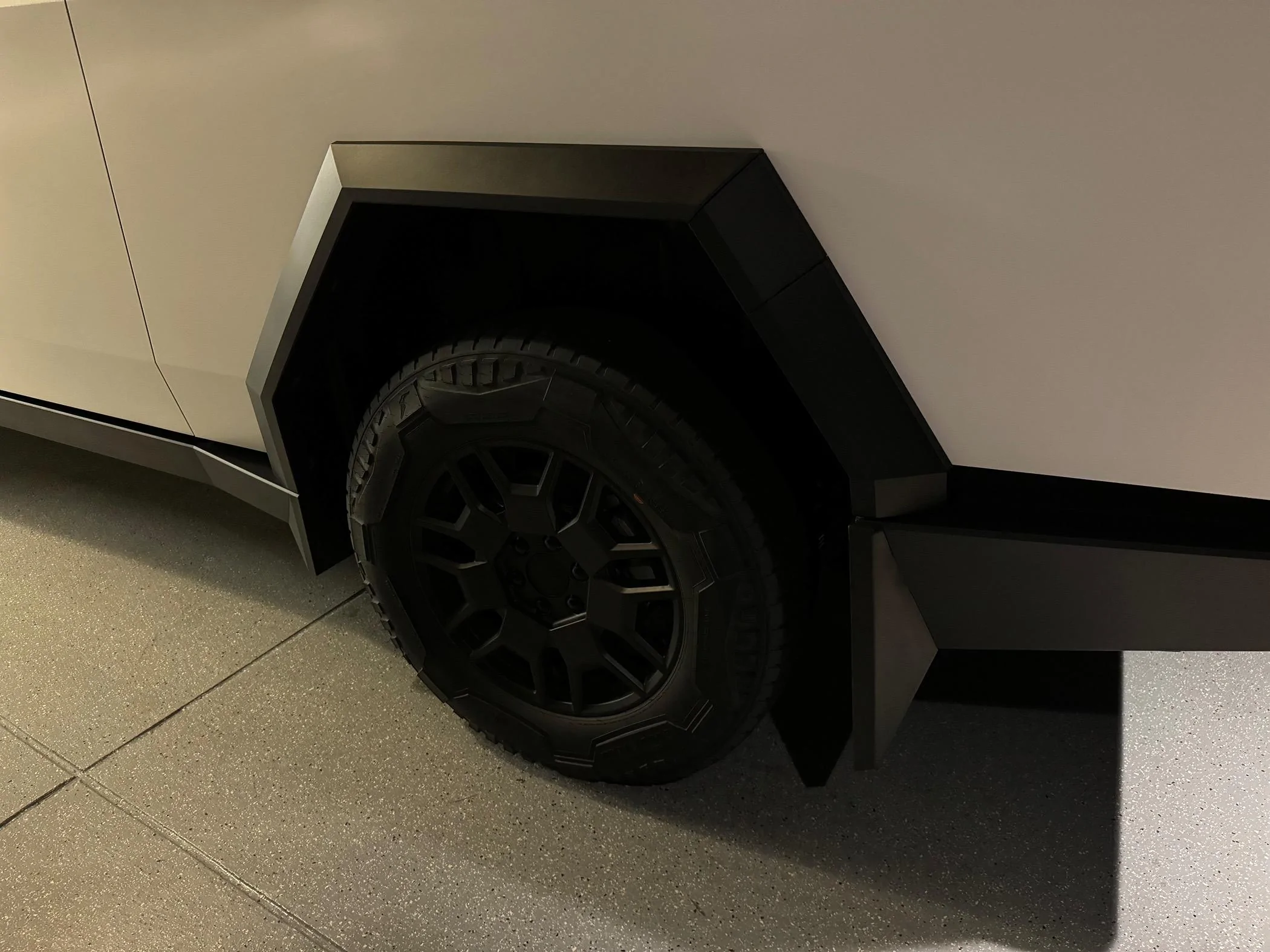 Tesla Cybertruck Mud flaps install DIY video IMG_0313