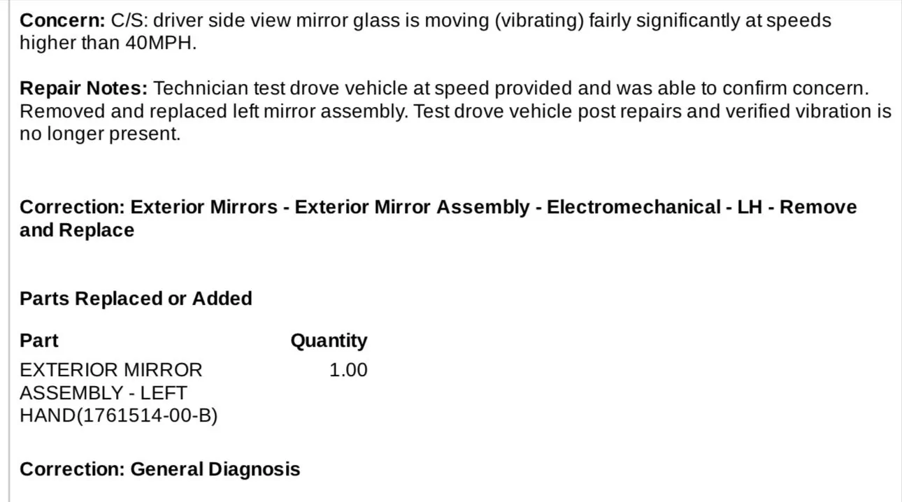 Tesla Cybertruck Side mirror shaking IMG_9614