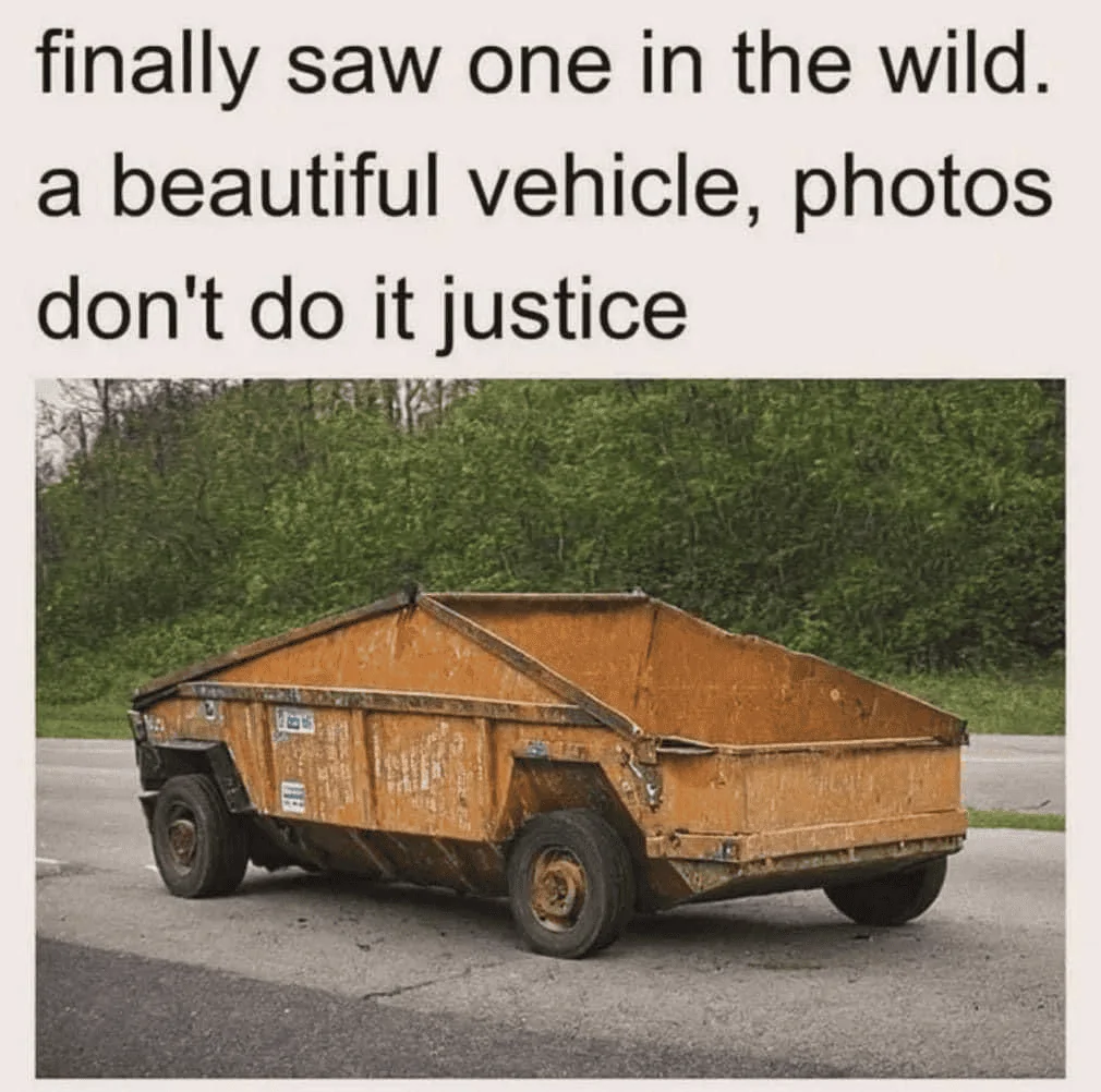Tesla Cybertruck Funny Cybertruck memes, images, videos 🤣 1716757671040-hk