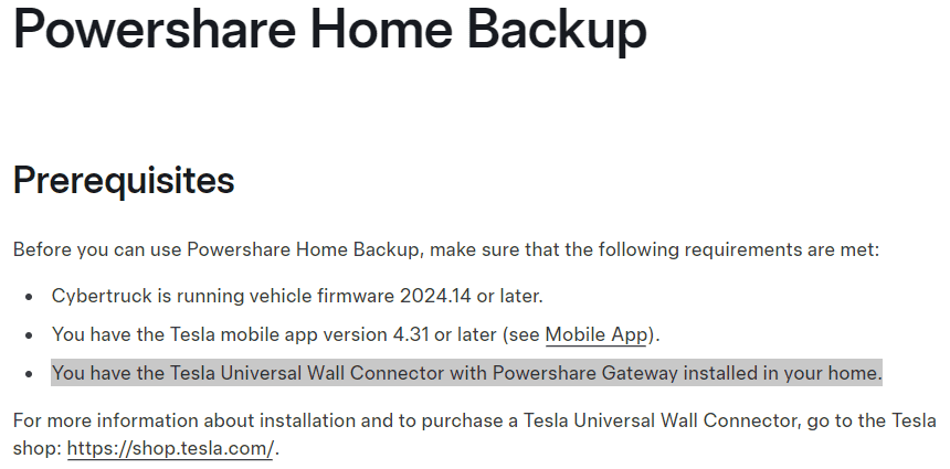 Tesla Cybertruck Does anyone have their Cybertruck connected to their powerwall and confirmed it works? 1716769892942-r7