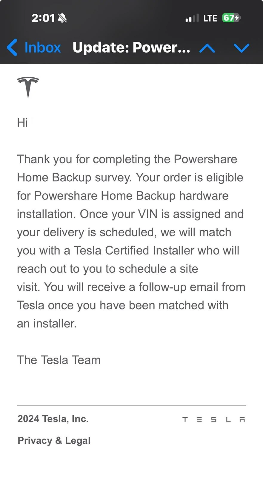 Tesla Cybertruck Tesla changed the Powershare benefit for FS CT orders - from $4000 credit to $2500 voucher IMG_6992