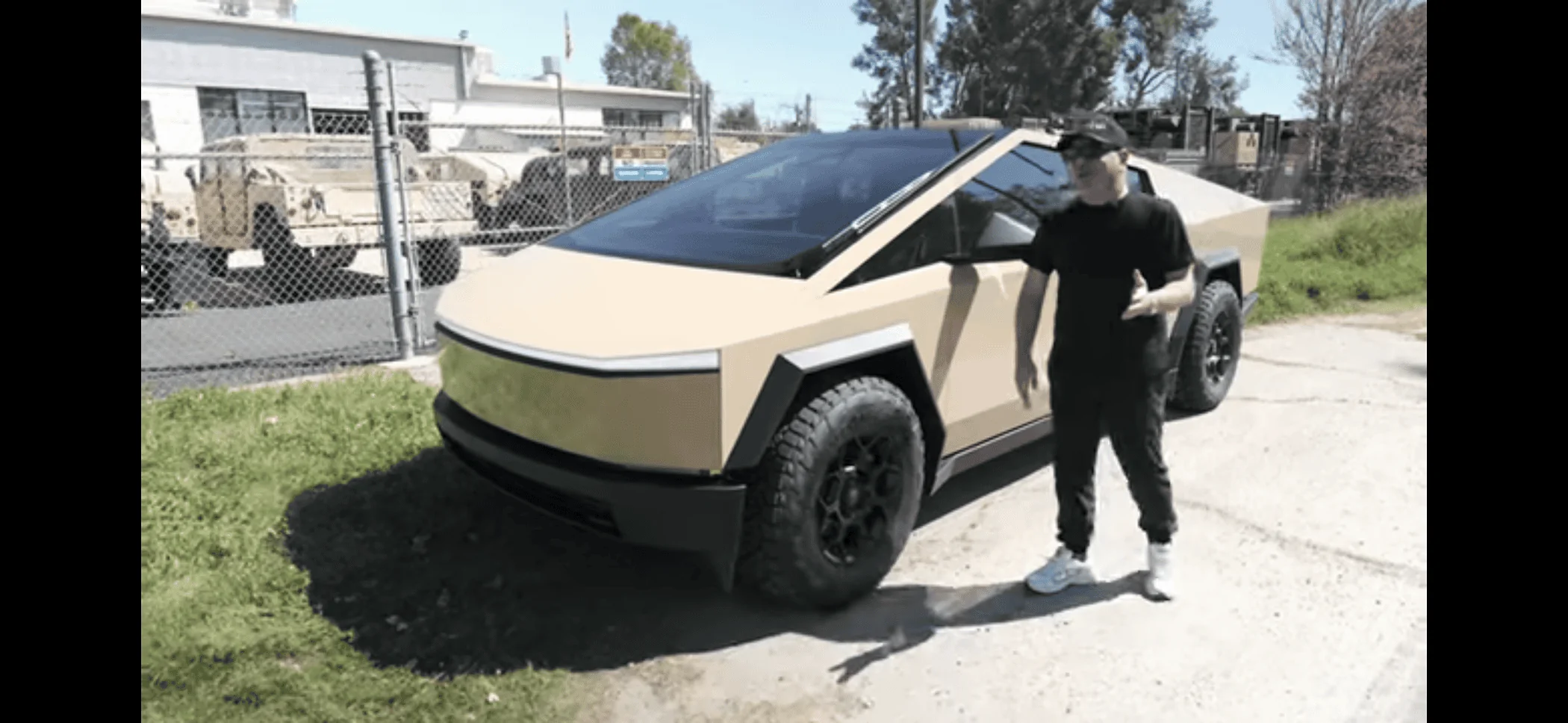 Tesla Cybertruck DIY T-Sportline Gloss Tan wrap kit for sale. IMG_1420