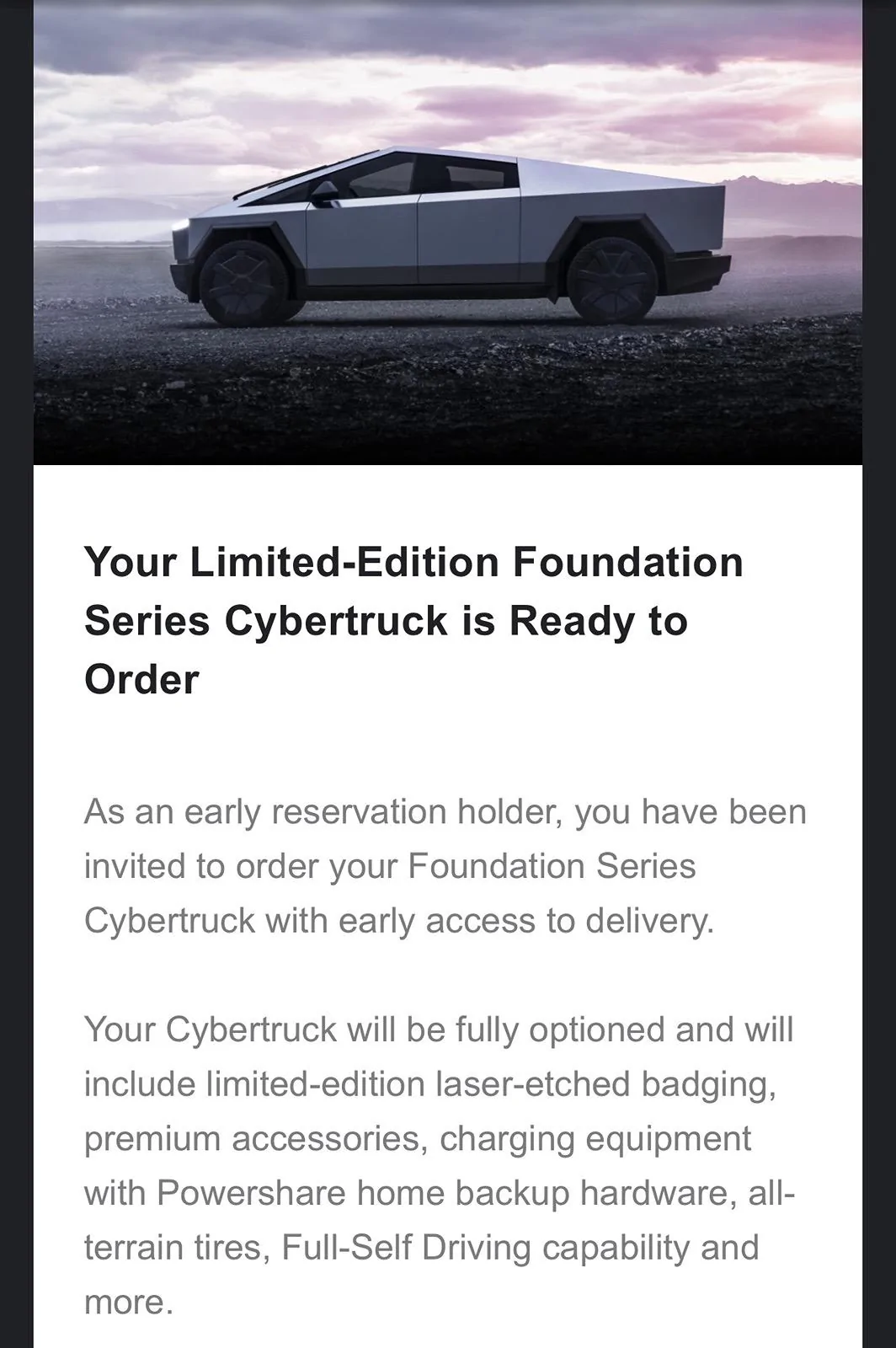 Tesla Cybertruck 5/29 RN1133 Invite to Order Received (Update: Truck Delivered!) IMG_2503