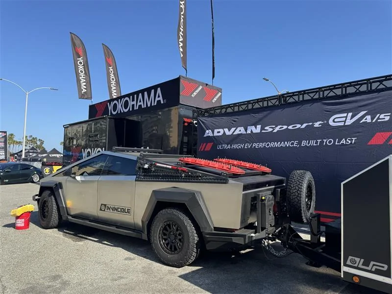 Tesla Cybertruck UP Invincible Cybertruck at Electrify Expo w/ 18" UP-03 Beadlocks on Geolandar Tires! 446805854_10227125695221640_5172501554883085852_n