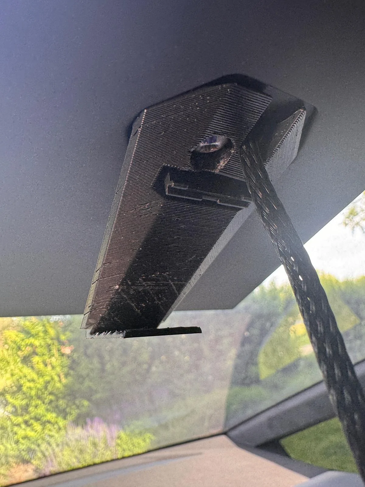 Tesla Cybertruck 3D print mount for Uniden radar detector IMG_4217
