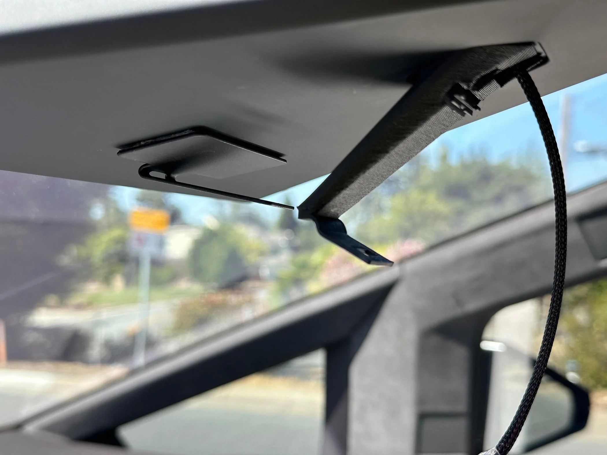Tesla Cybertruck 3D print mount for Uniden radar detector IMG_9829