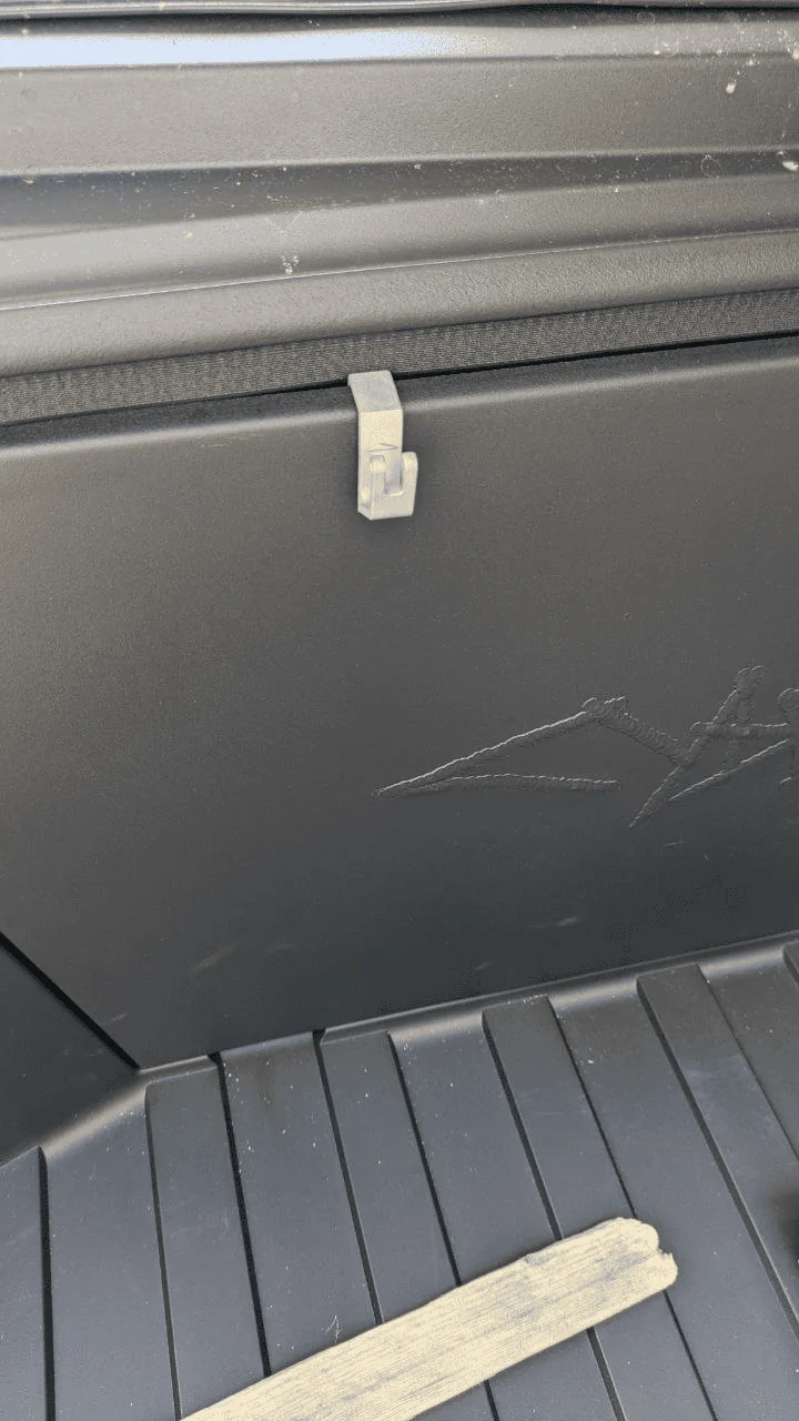 Tesla Cybertruck Frunk Hooks for Groceries, Bags and Other Things (3D Print File Inside) 1717195924594-3f