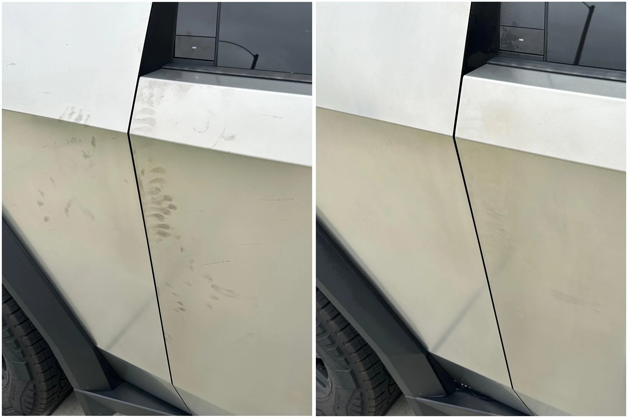 Tesla Cybertruck Use Sprayway Glass Cleaner for cleaning fingerprints off Cybertruck stainless steel 515FB2C9-76E2-43DC-B52D-9251DB425AFC