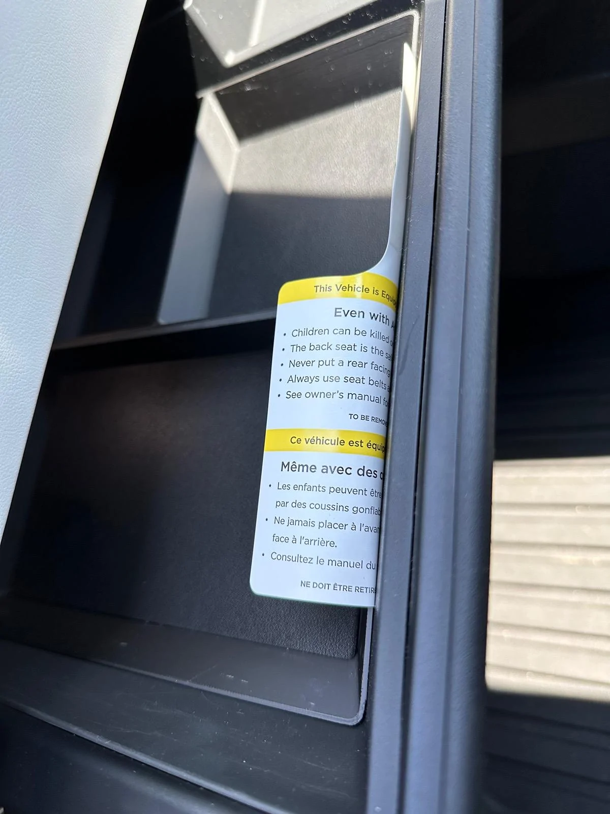 Tesla Cybertruck TWRAPS - phone mount & glove organizer - installed photos and review IMG_4174