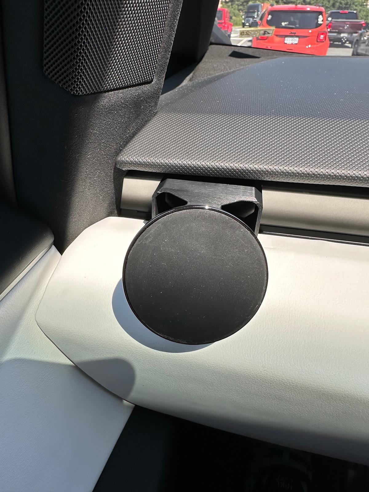 Tesla Cybertruck TWRAPS - phone mount & glove organizer - installed photos and review IMG_4173