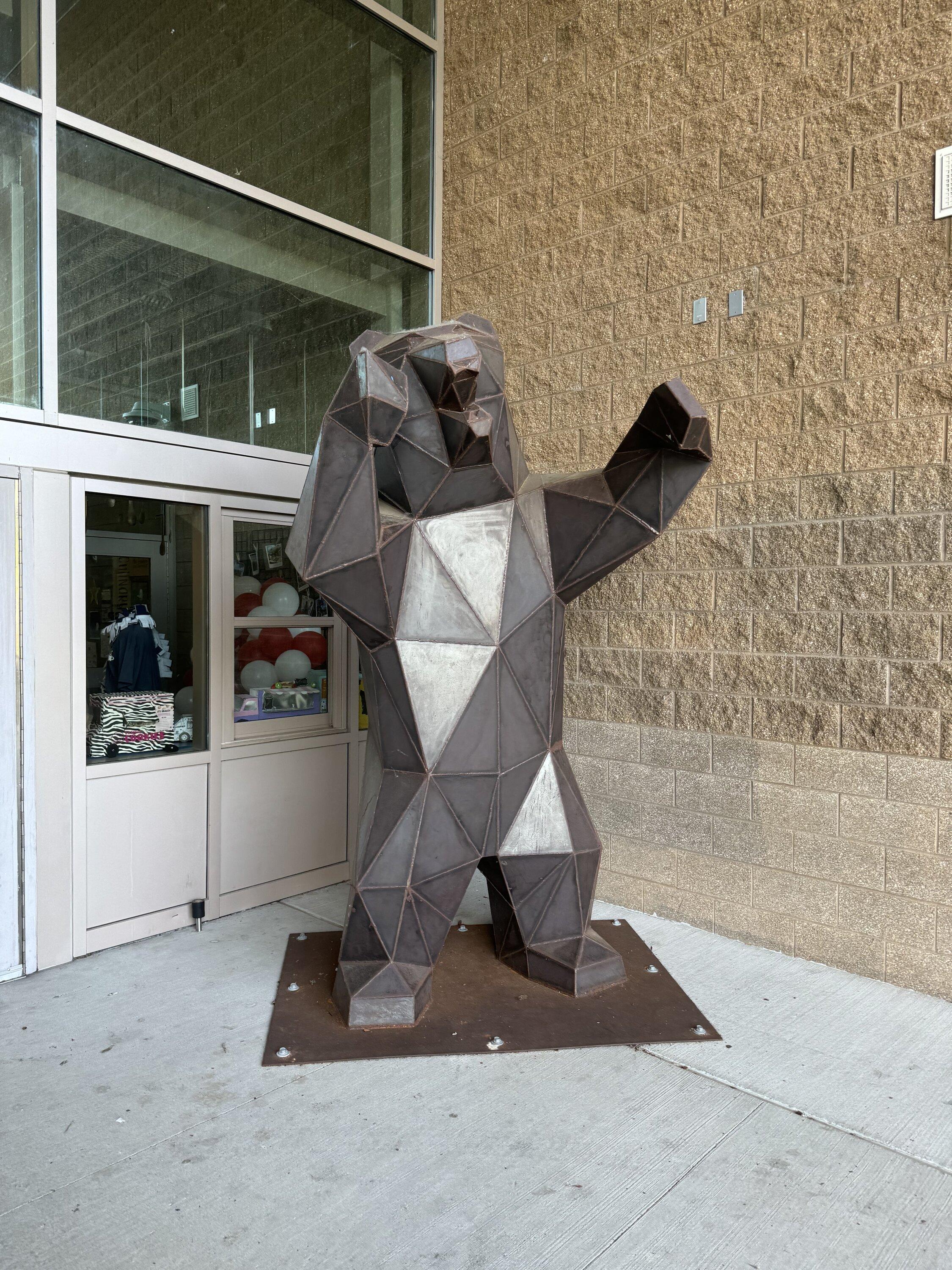 Tesla Cybertruck Cyber Grizzly Bear (Plate Metal Statue) IMG_5490