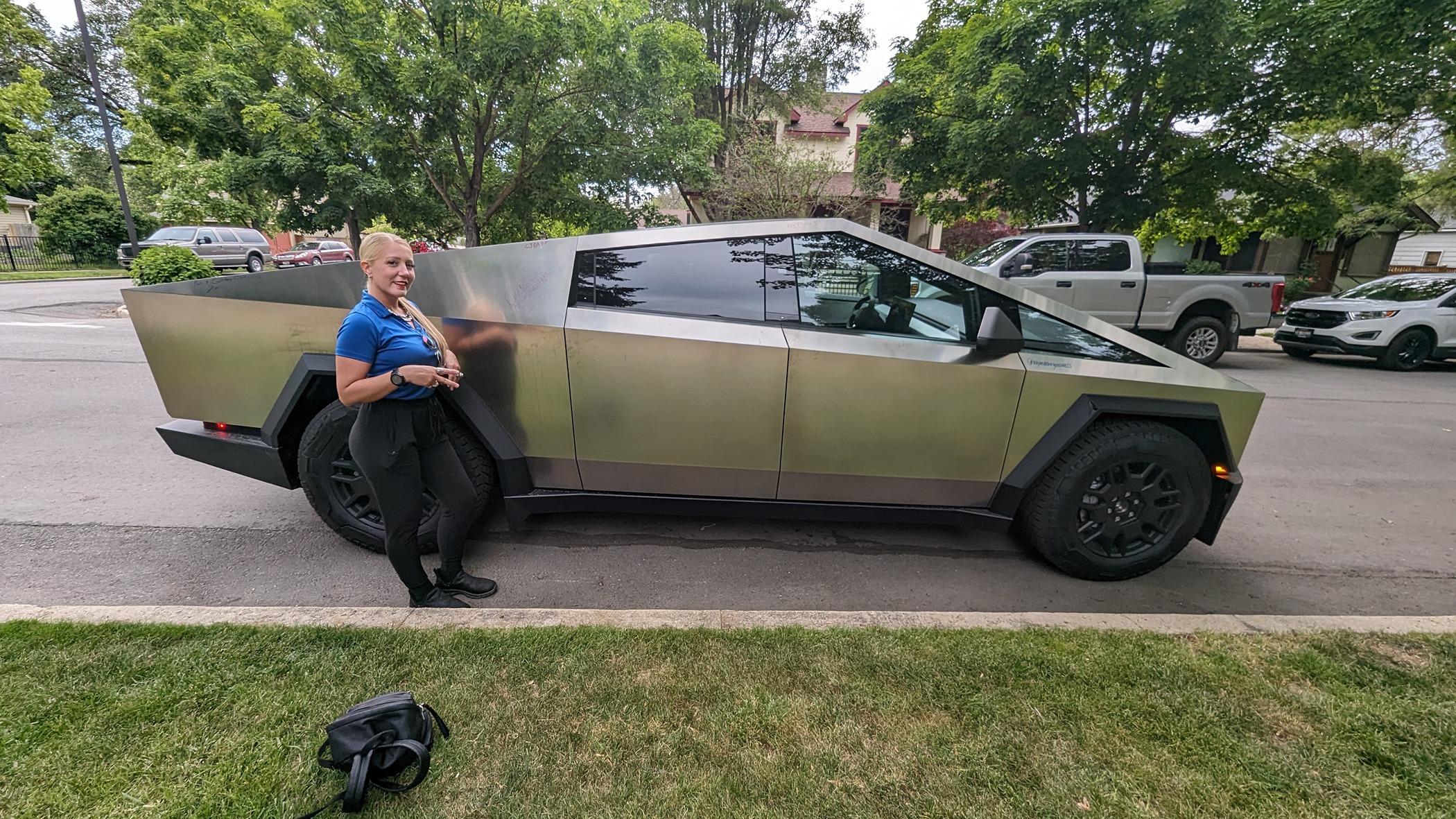 Tesla Cybertruck First Uber Cybertruck Ride First War Machine Lyft Passenger