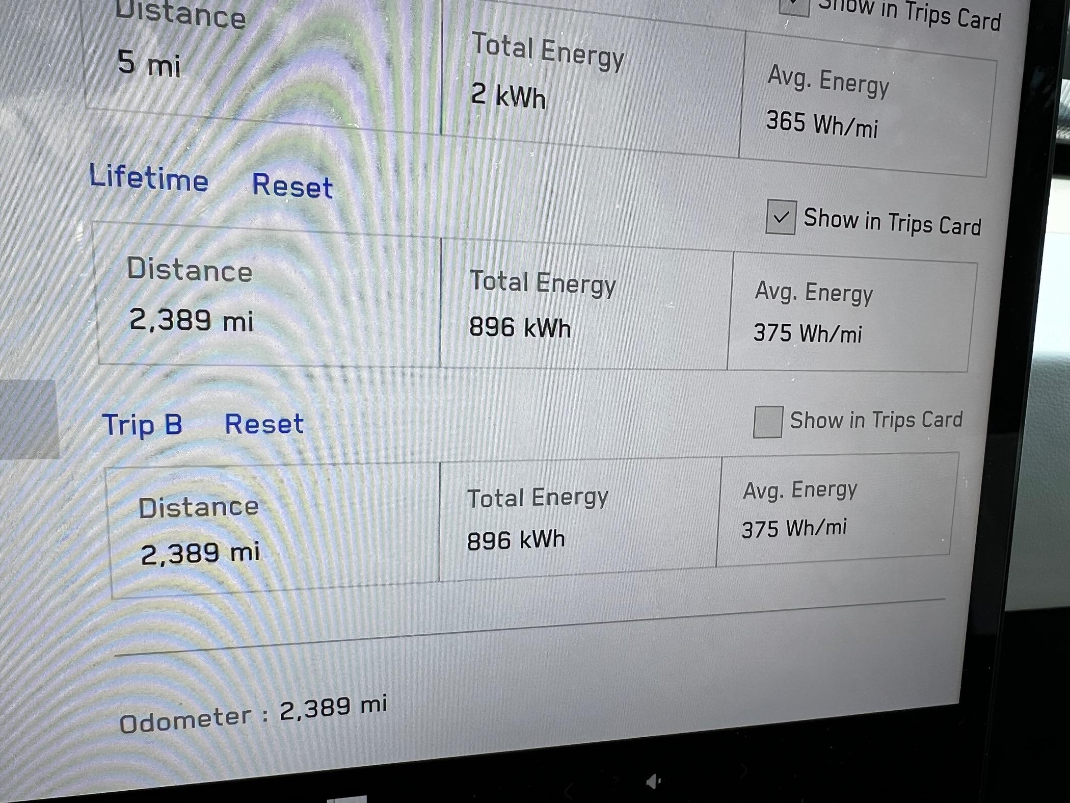 Tesla Cybertruck 375 Wh/mi average energy consumption over 1,156 miles (after latest software update)! IMG_4467