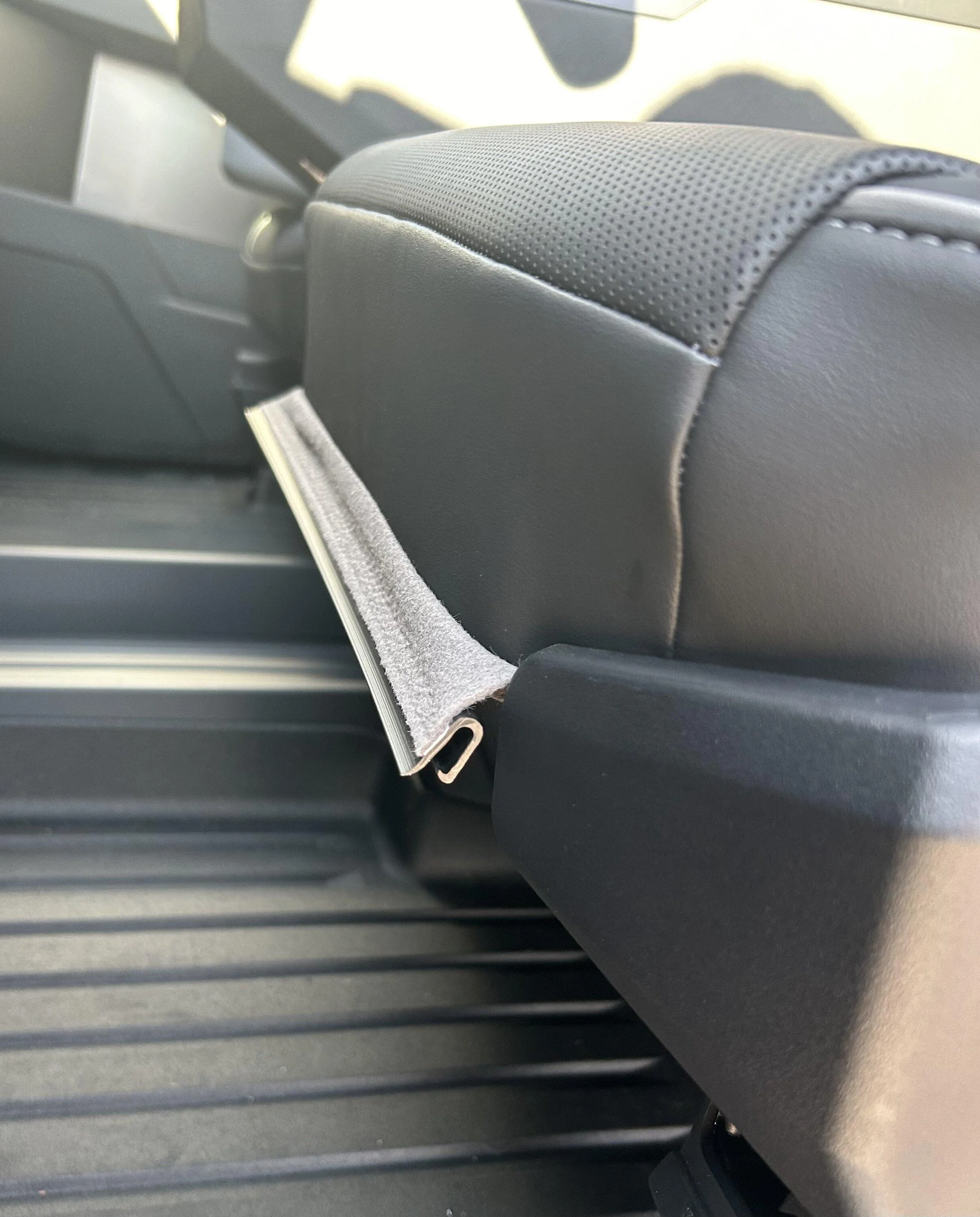 Tesla Cybertruck Drivers seat falling apart IMG_1646