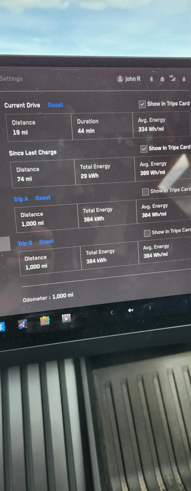 Tesla Cybertruck Energy efficiency at 3000 miles. What's yours? 1000004109