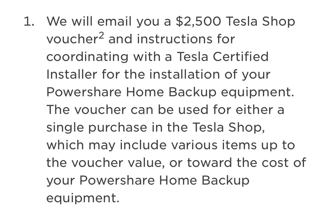 Tesla Cybertruck Tesla changed the Powershare benefit for FS CT orders - from $4000 credit to $2500 voucher IMG_3491
