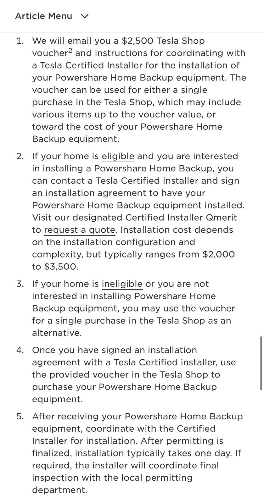 Tesla Cybertruck All Foundation Series owners will receive $2,500 voucher for Tesla Shop (to purchase Powershare Home Backup Equipment or other products) IMG_2382