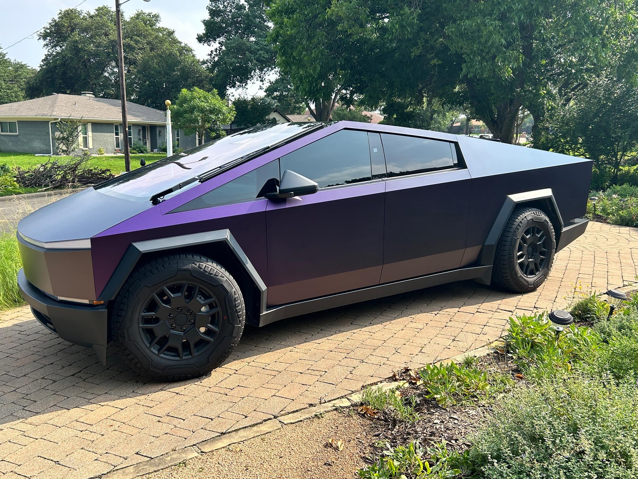 Tesla Cybertruck BLUE / BLURPLE / PURPLE Vinyl Wrap & PPF Cybertruck -- Photos & Videos IMG_1207