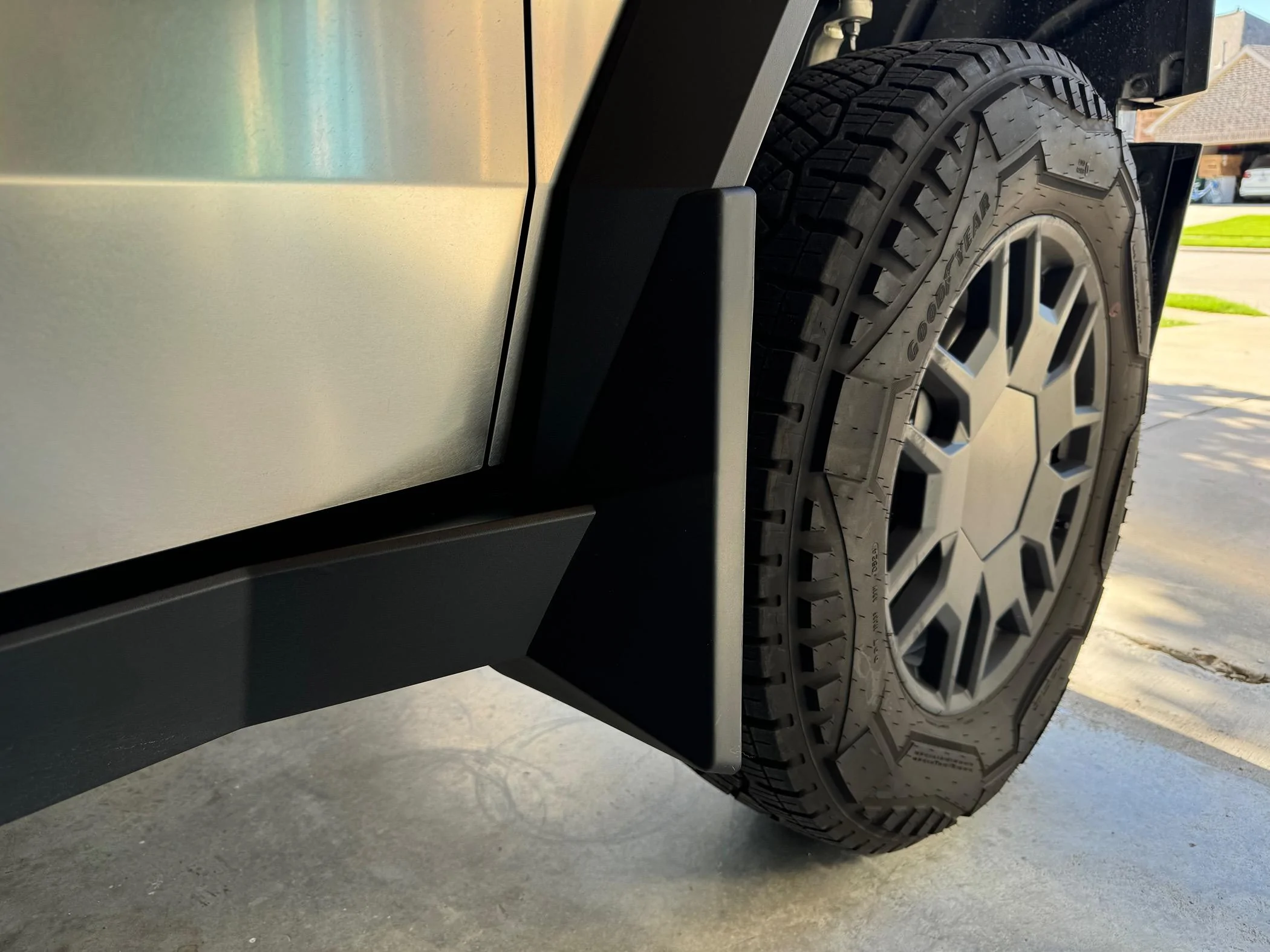 Tesla Cybertruck Installed Mud Flaps from EVVida/BestEvMod IMG_6505