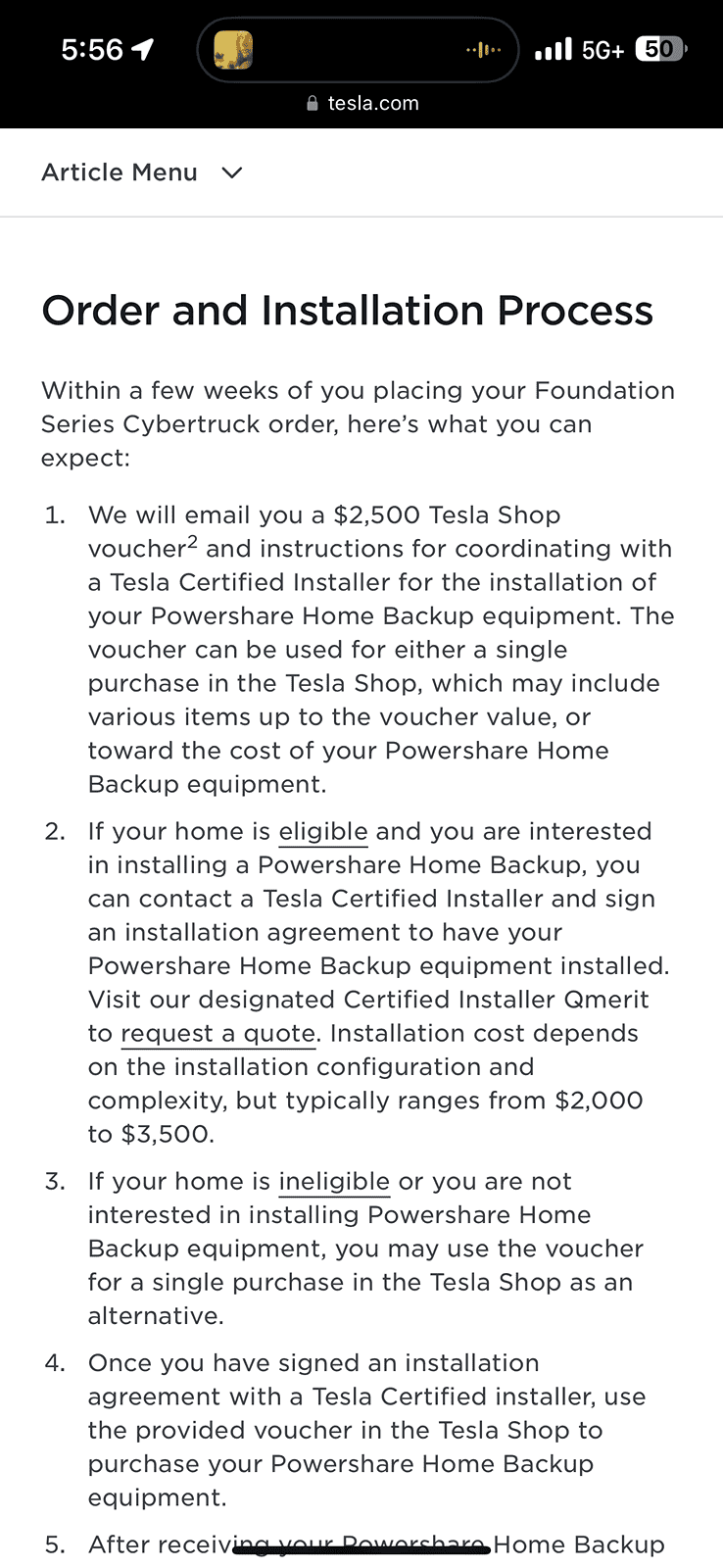 Tesla Cybertruck Picked up my beast today, they couldn’t tell me how to get PowerShare installed IMG_6554