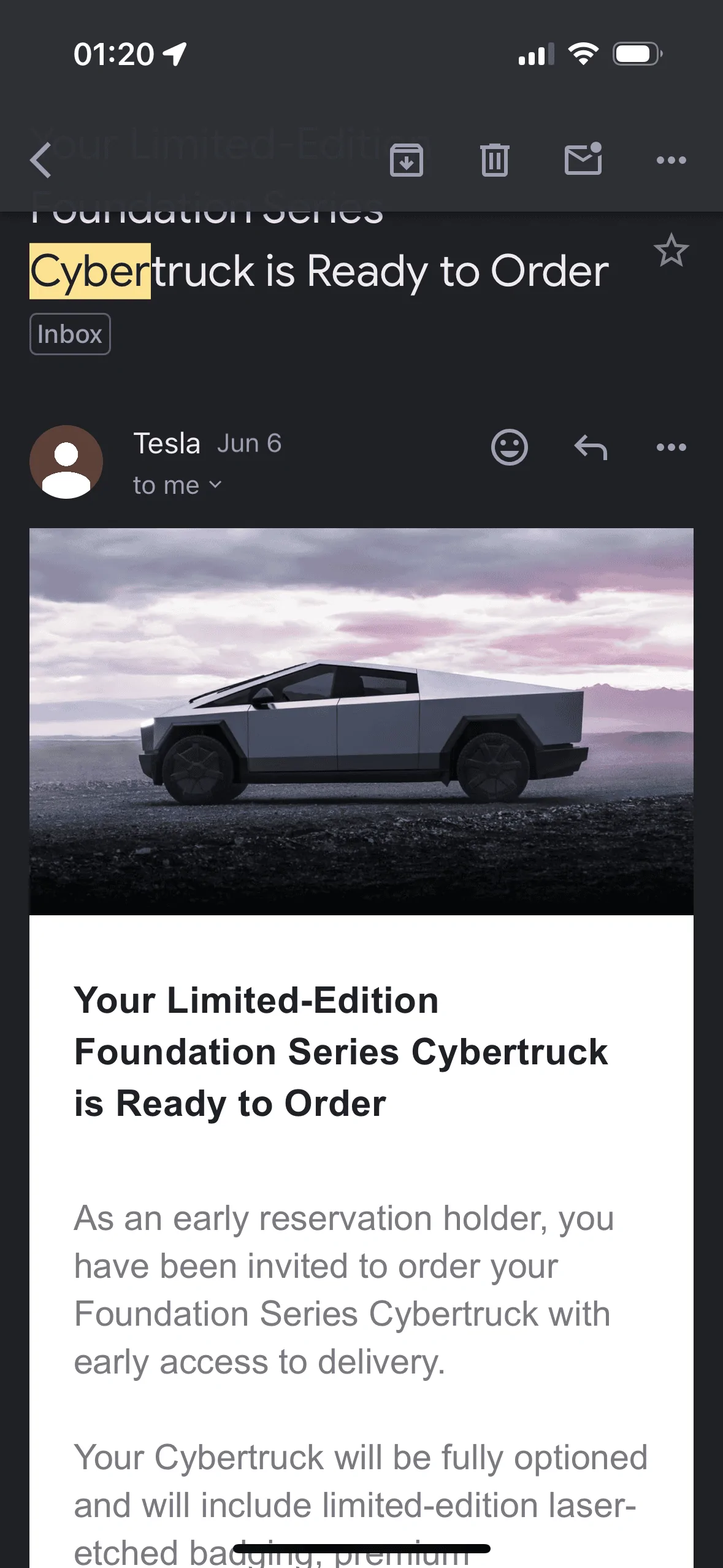 Tesla Cybertruck I’m in the 1800,00 block and got my foundation notice? IMG_8942