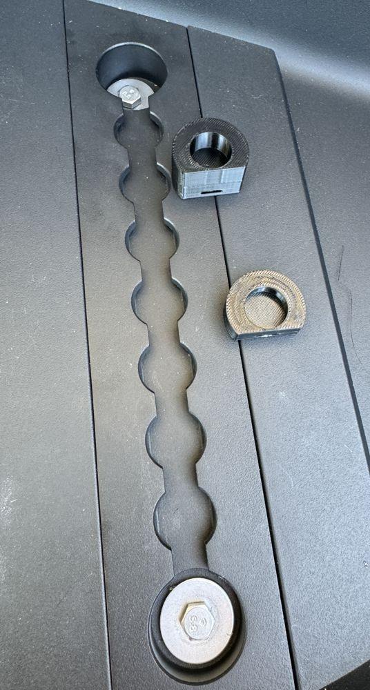 Tesla Cybertruck Frunk "Front Trunk L-Track + Cargo Net" Accessory Received! covers-bottoms