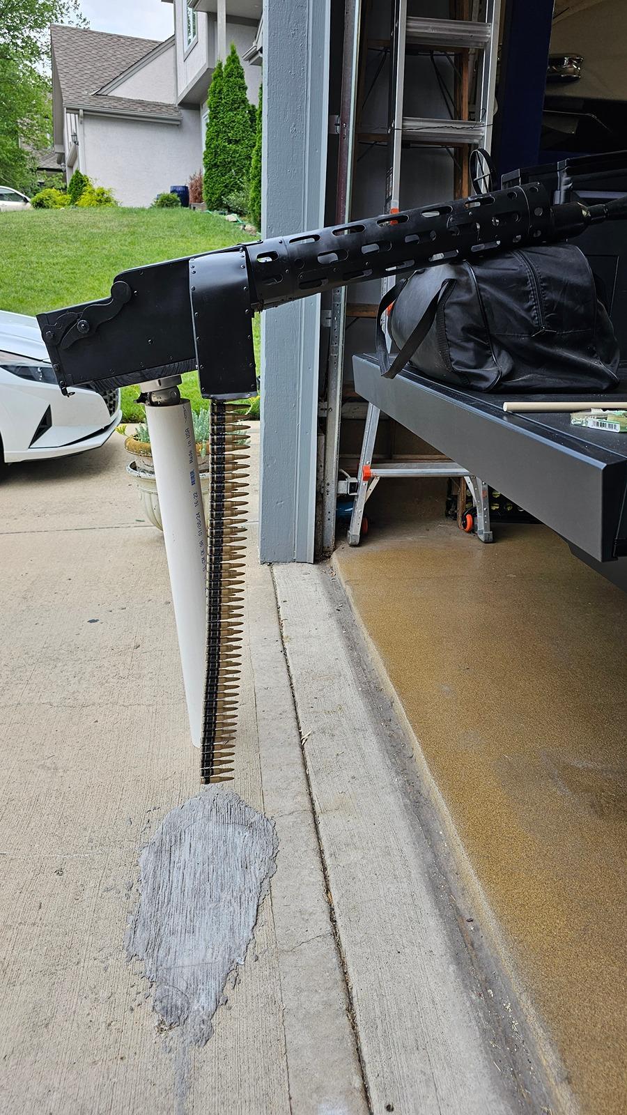 Tesla Cybertruck Prop machine gun turret (Halo theme) for Cybertruck bed - DIY project now fully functional 20240607_181846