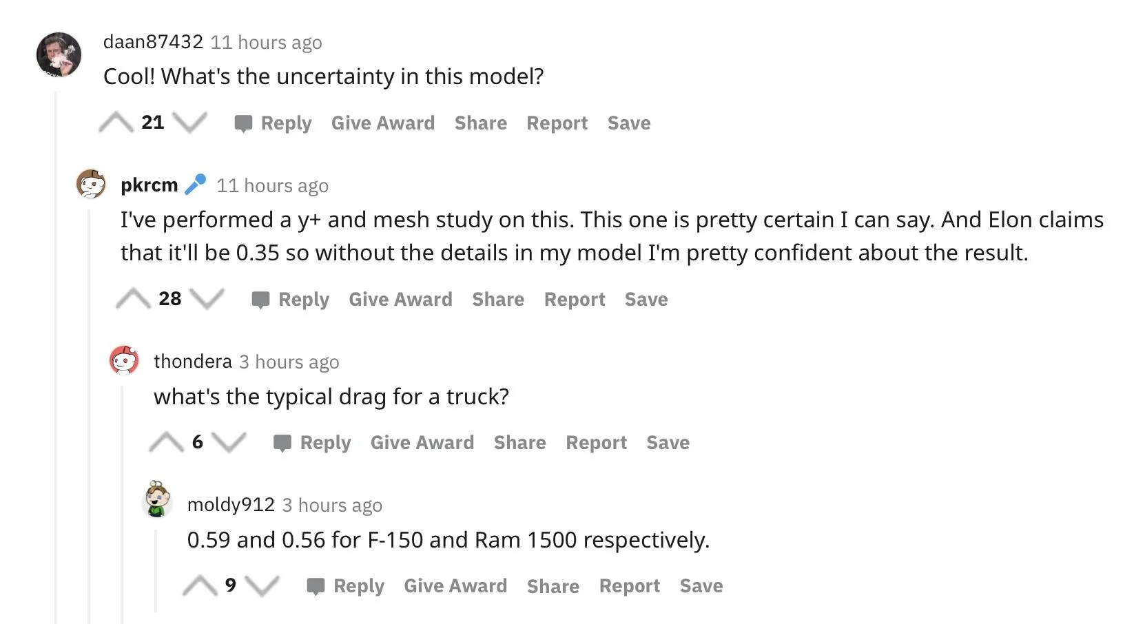 Tesla Cybertruck Independent Cybertruck Drag Coefficient Analysis Yields 0.34 Cd Screen Shot 2021-02-23 at 12.05.13 PM
