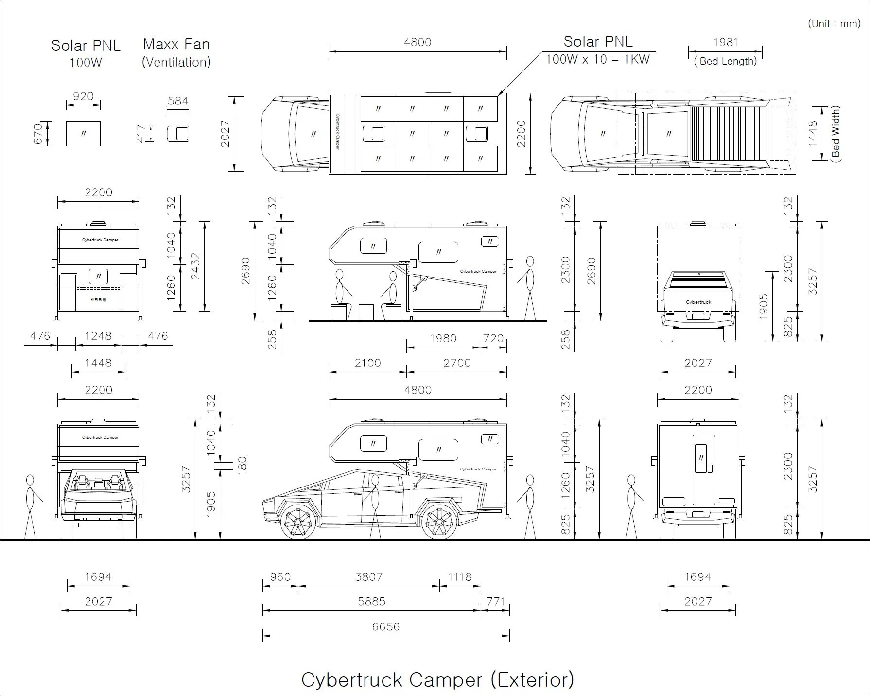 Tesla Cybertruck Cybertruck camper drawings 1-Cybertruck camper(Ext)-20210221