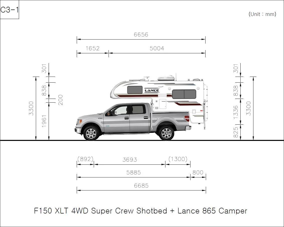Tesla Cybertruck Cybertruck camper drawings C3-1
