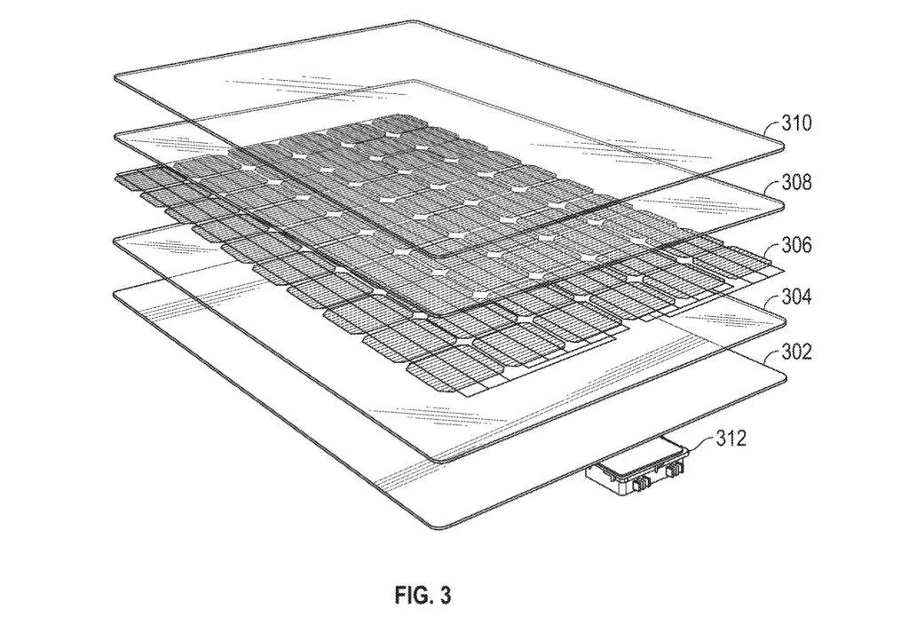 Tesla Cybertruck Tesla closes in on Tuscan, Slate Solar Roof tiles with camouflaged solar panel patent Tesla-solar-roof-tile-patent-1024x704