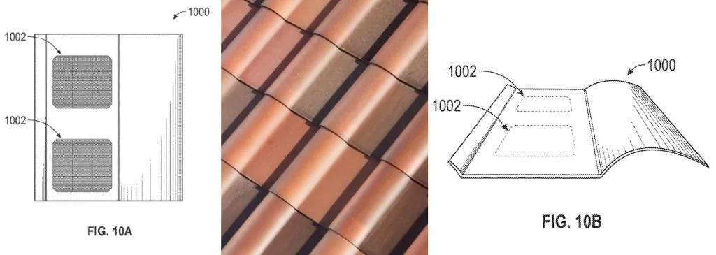 Tesla Cybertruck Tesla closes in on Tuscan, Slate Solar Roof tiles with camouflaged solar panel patent Tesla-solar-roof-tuscon-slate-tiles-1024x365