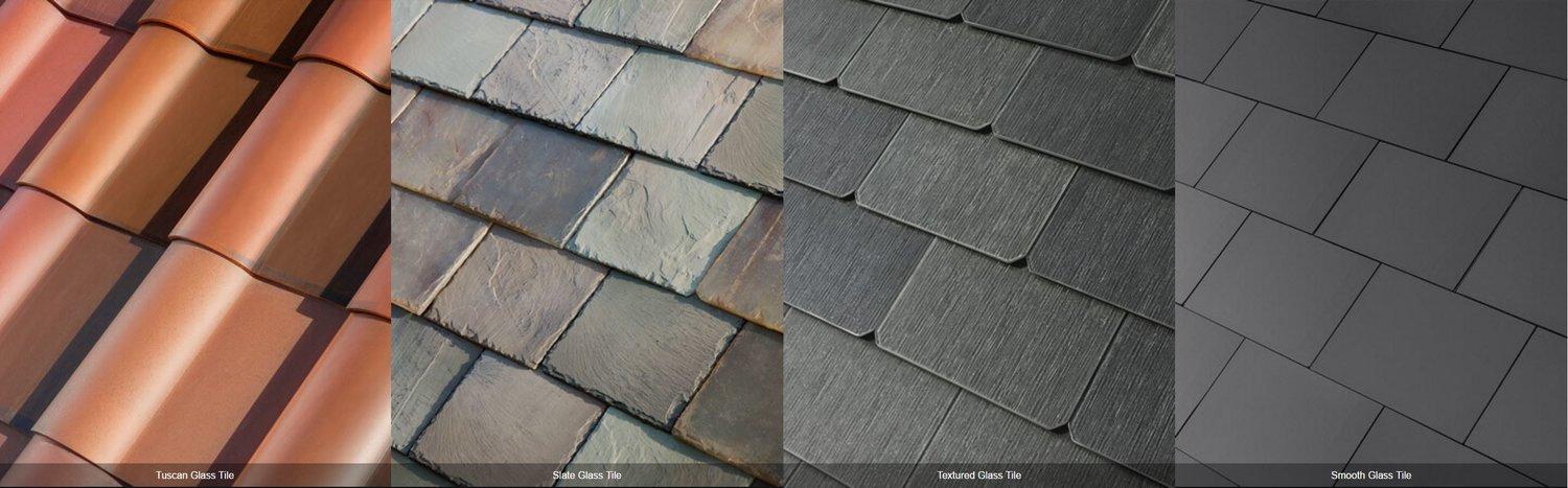 Tesla Cybertruck Tesla closes in on Tuscan, Slate Solar Roof tiles with camouflaged solar panel patent tesla-solar-roof-variants
