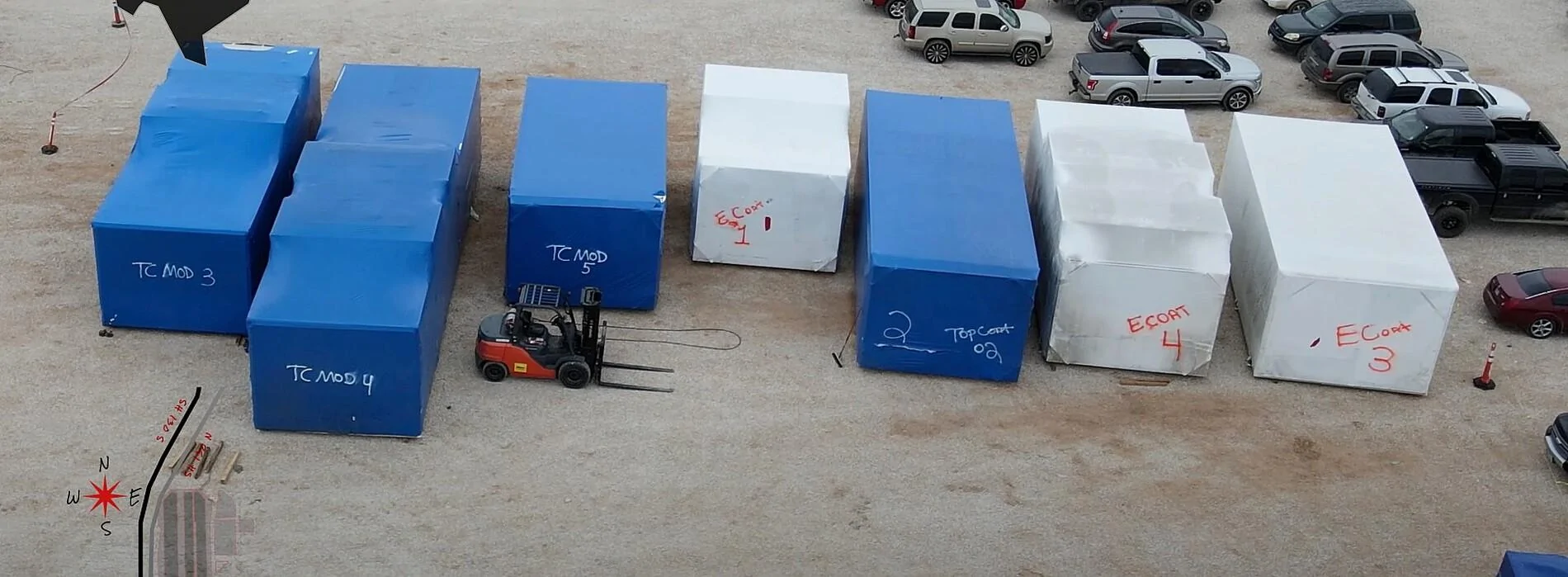 Tesla Cybertruck Cybertruck deliveries based on progress of Giga Texas tesla-giga-texas-paint-shop-containers
