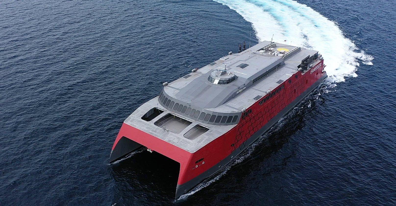 Tesla Cybertruck EV charging at sea 1615399535611