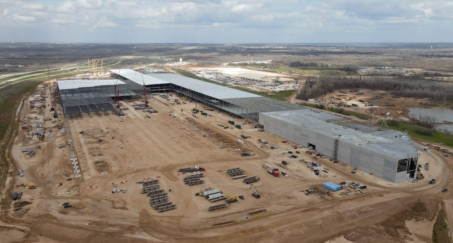 Tesla Cybertruck Tesla's Cybertruck factory @ Texas starting to show “cyberpunk” aesthetics cybertruck-factory-e1615555734593