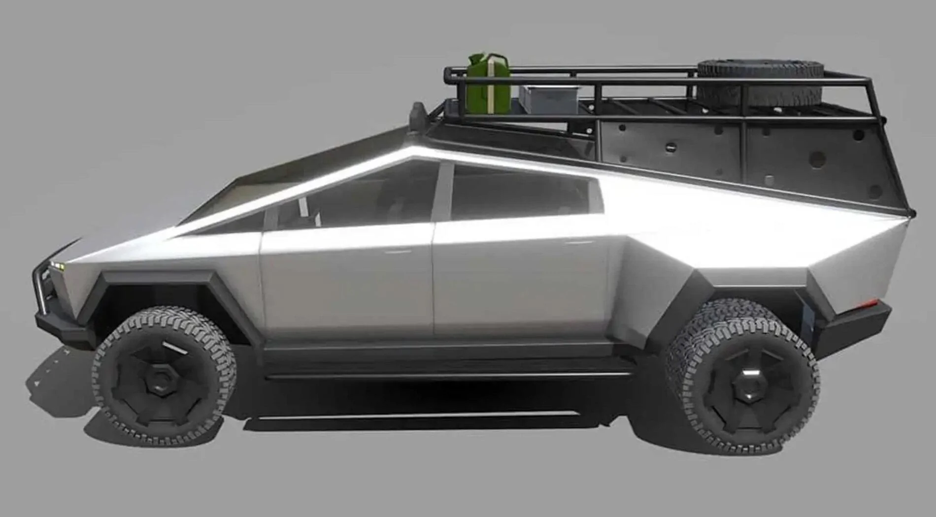 Tesla Cybertruck Check Out This Tesla Cybertruck Render With Dually Conversion And Bed Rack F8E0B947-99A4-4E9C-982F-B8715866C0C7