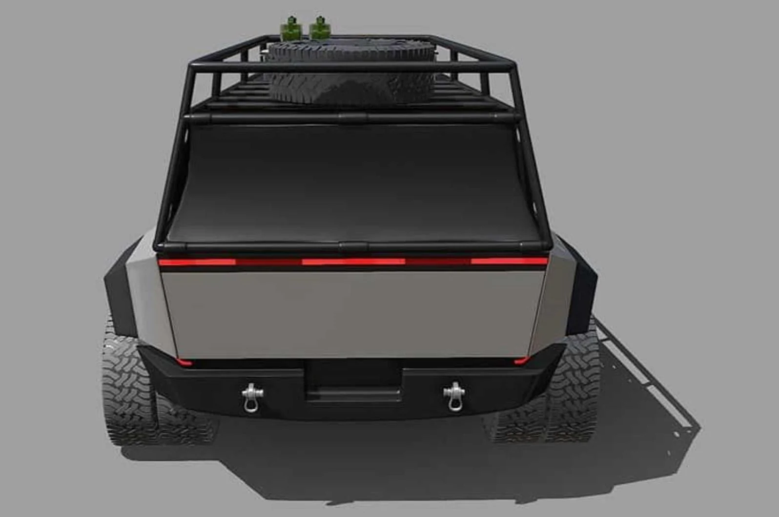 Tesla Cybertruck Check Out This Tesla Cybertruck Render With Dually Conversion And Bed Rack FC2A20D3-C706-434F-8953-73B15145B6D5