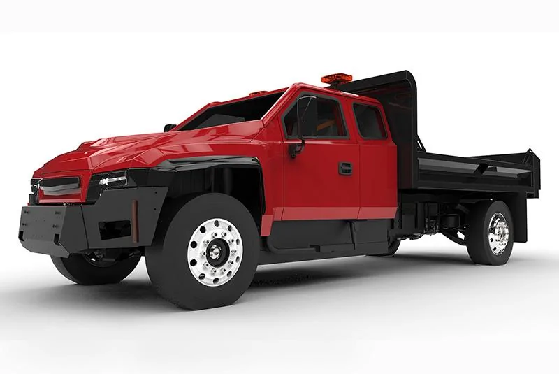 Tesla Cybertruck Minnesota startup sees a growing niche market for electric work trucks zeus-electric-truck-red-flatbed