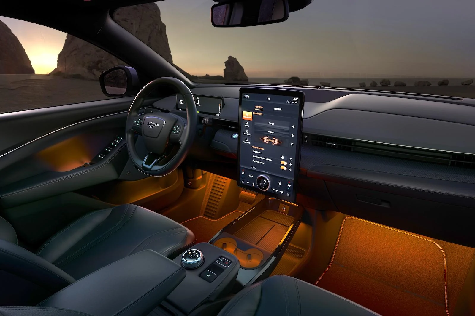 Tesla Cybertruck Elon: Cybertruck will not have door handles! Ford-Mustang-Mach-E-interior