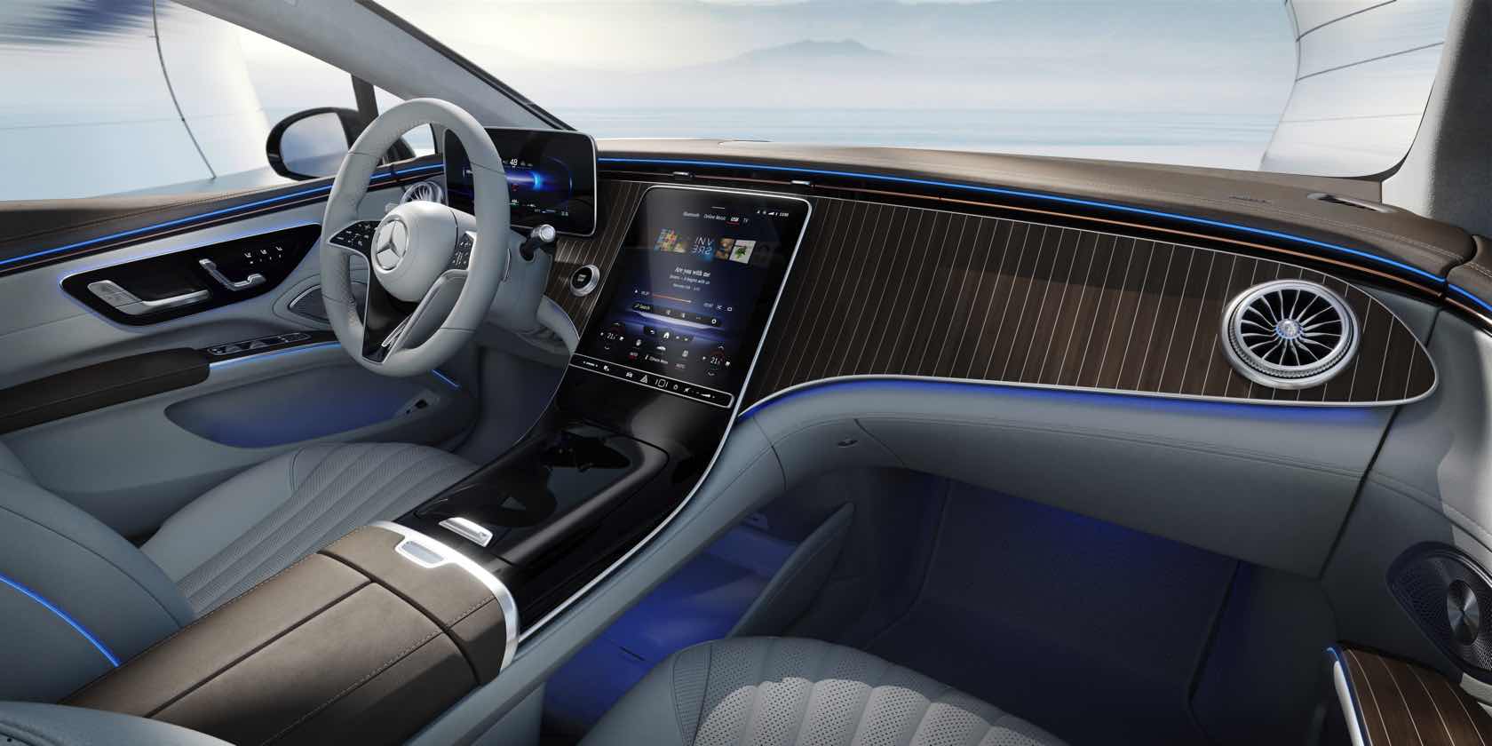 Tesla Cybertruck 2022 Mercedes-Benz EQS luxury EV: Brains and beauty are a potent combination 21C0195_004
