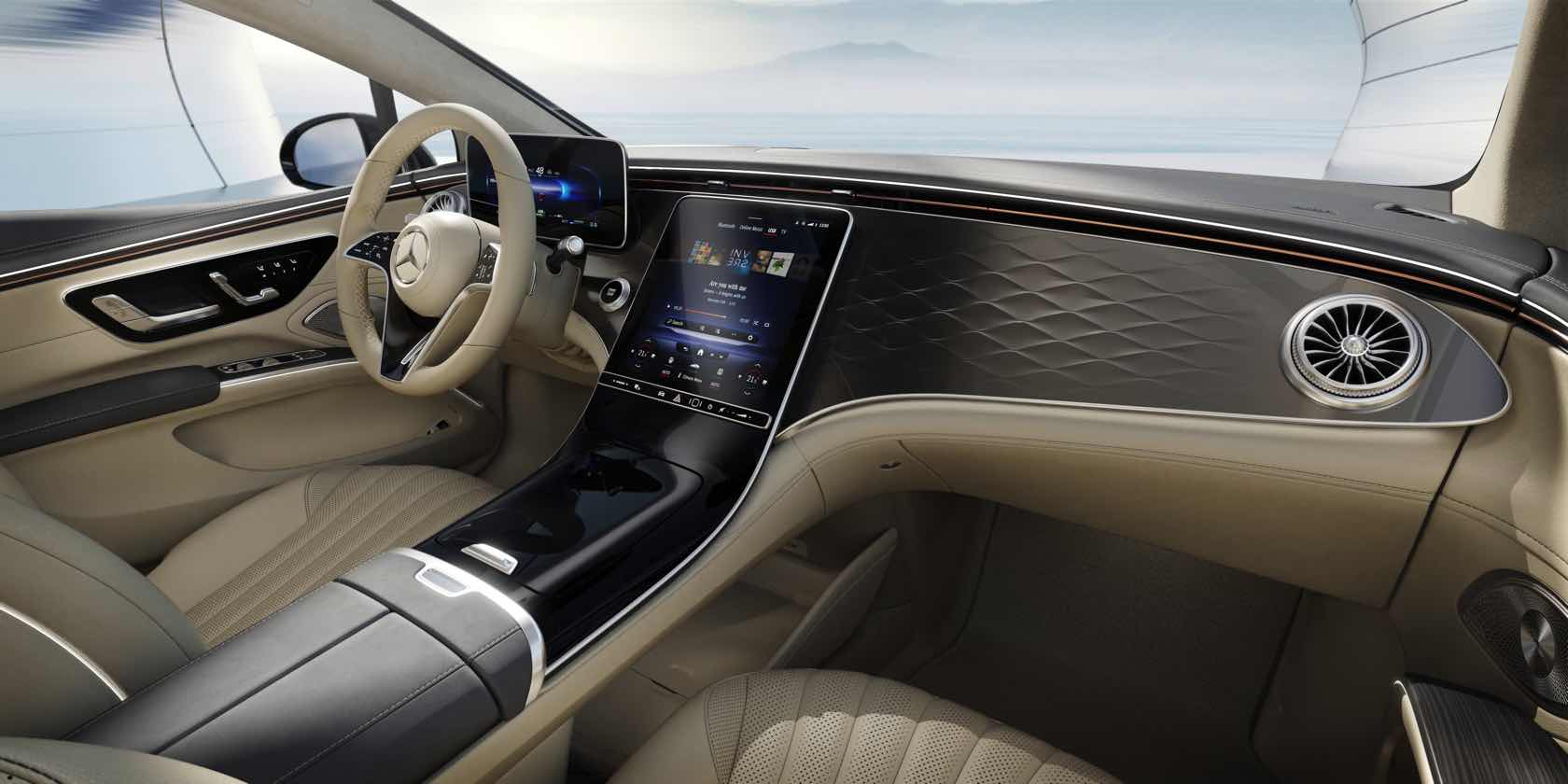 Tesla Cybertruck 2022 Mercedes-Benz EQS luxury EV: Brains and beauty are a potent combination 21C0195_010