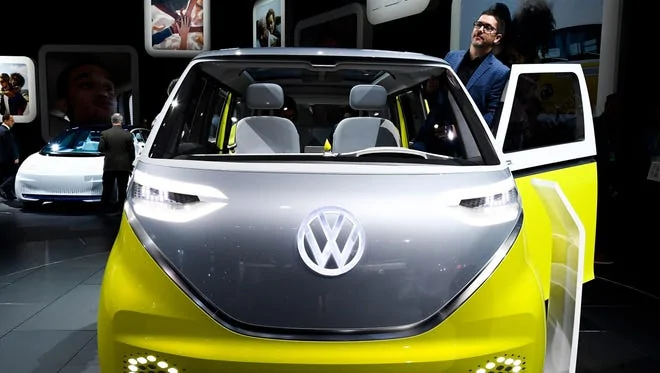 Tesla Cybertruck Volkswagen poised to change its name to 'Voltswagen' as it invests in electric vehicles 6481926113658591-USP-News--Los-Angeles-Auto-Show.2