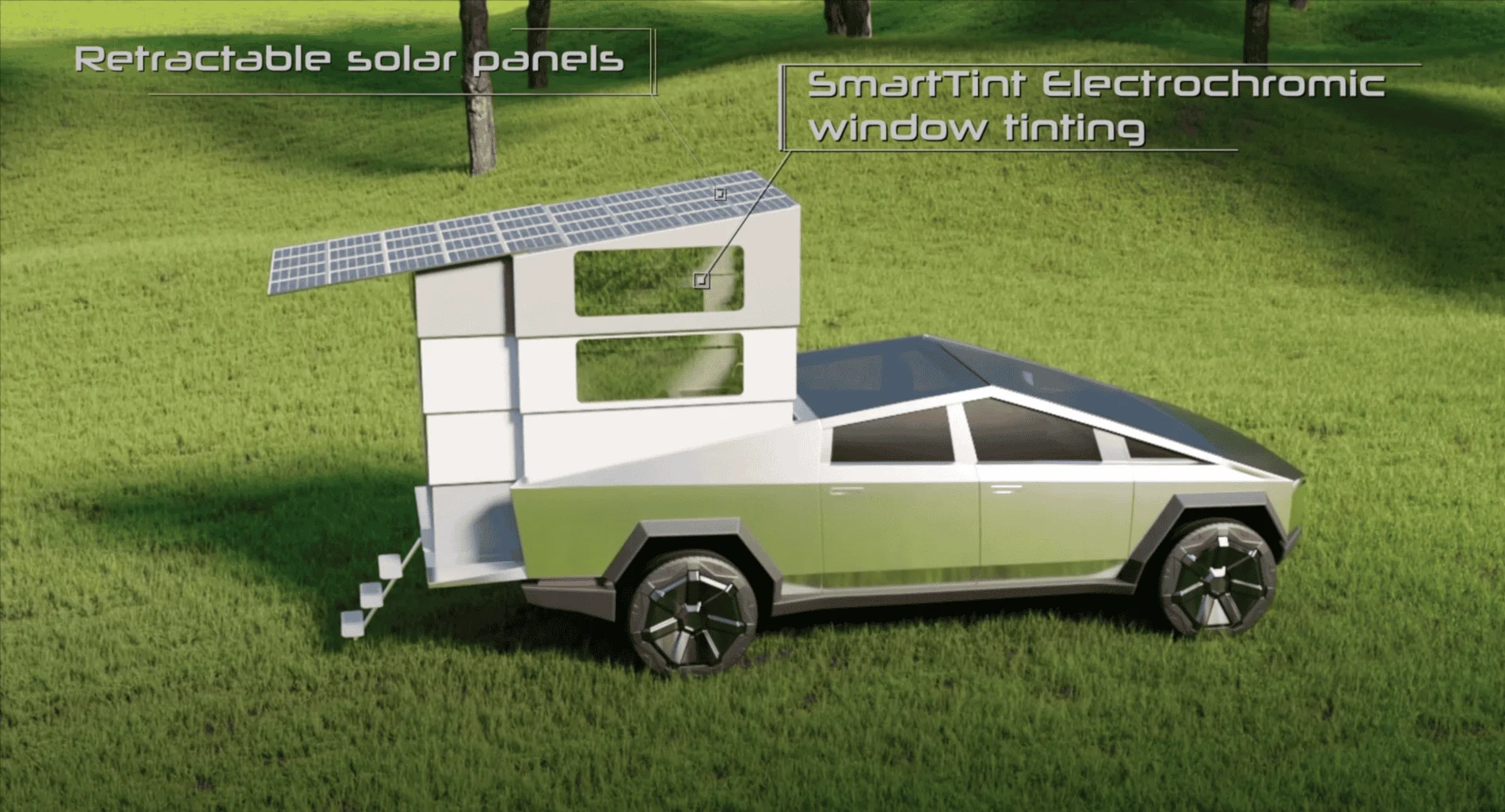 Tesla Cybertruck CyberLandr Camper / Overlander Concept for Cybertruck [$150M reservations as of 2/24/23] Screen Shot 2021-04-06 at 10.50.19 AM