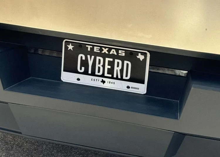 Tesla Cybertruck Custom license plate / vanity plate name for your Cybertruck? cyberd
