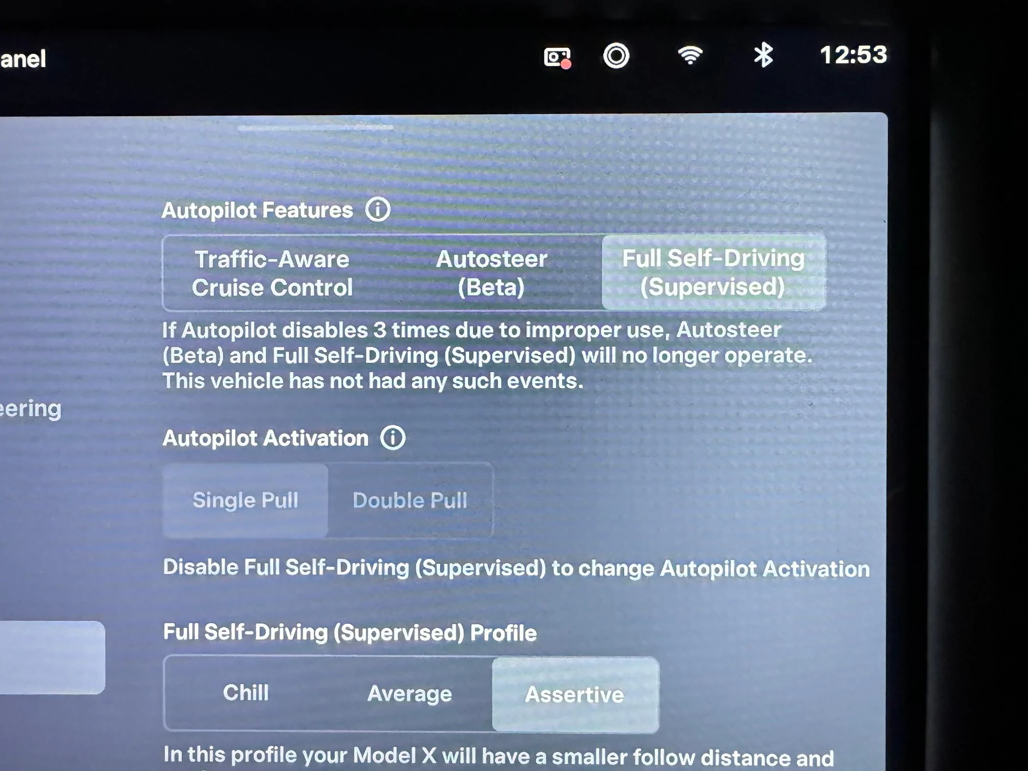 Tesla Cybertruck Software update 2024.20.1 -- AUTO HVAC improvements for hot weather. The A/C cools down the cabin faster, and maintains comfort at lower noise levels. IMG_8675