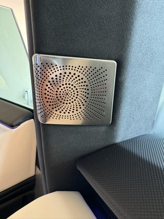 Tesla Cybertruck How do you like these speaker area stainless covers 3793e350485342085aa44078f5c44e8