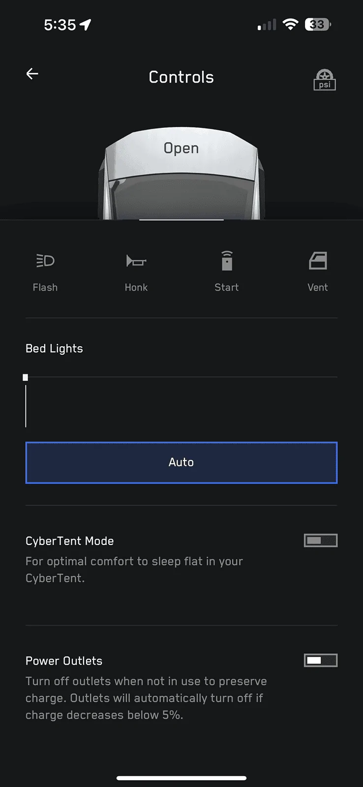 Tesla Cybertruck Powershare is Activated / Enabled IMG_5566