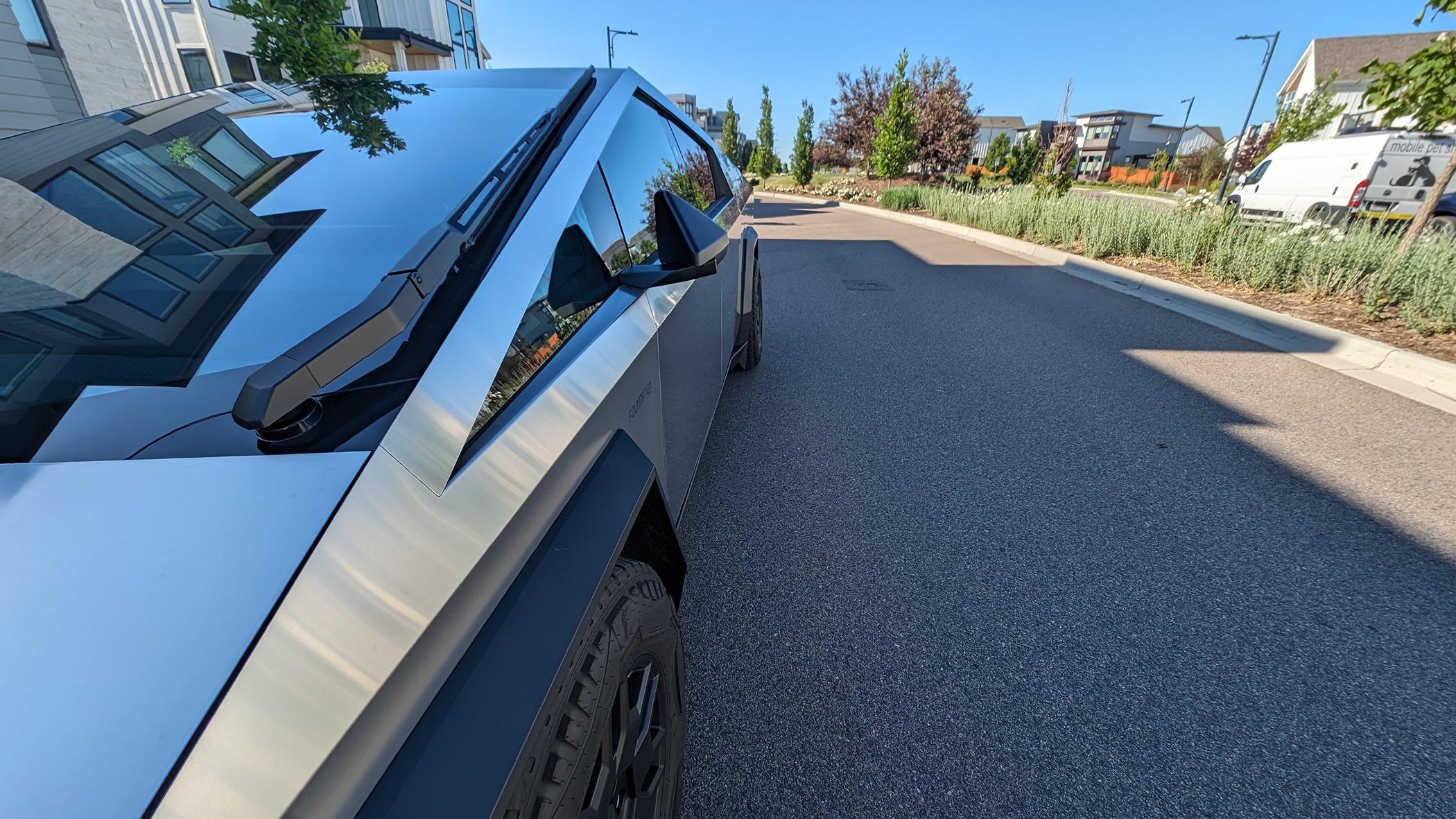 Tesla Cybertruck Polishing with Old Barkeeper's Friend and Windex - Great Results w/ Polisher PXL_20240612_142404439