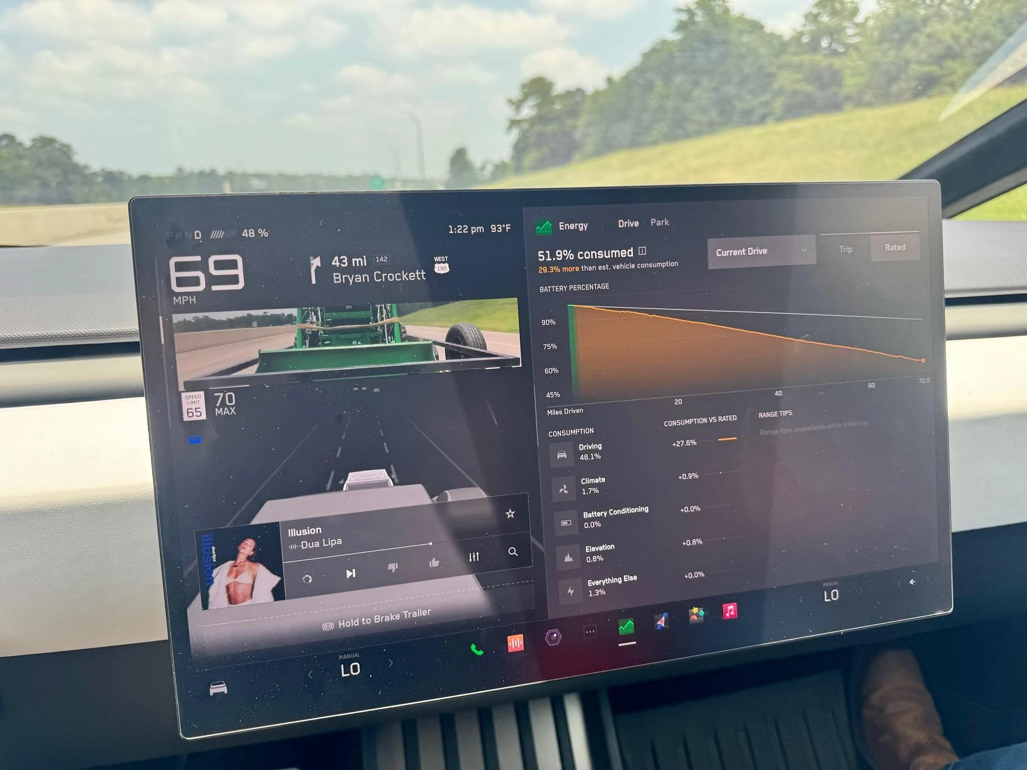 Tesla Cybertruck Cybertruck range while towing is HORRIBLE! Towing Energy